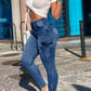 Flap pocket with zipper Skinny Jeans