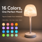 Aurora/Ocean Wave/Water Ripple Desk Lamp – 16-Color Ambient Table Lamp with Control