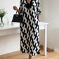 Casual Chic Mid-Sleeve V-Neck Maxi Dress