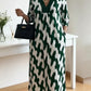 Casual Chic Mid-Sleeve V-Neck Maxi Dress