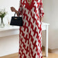 Casual Chic Mid-Sleeve V-Neck Maxi Dress