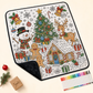 DIY Christmas Drawing Blanket with 24 Colors Markers, Doodle Your Own Xmas Blanket, Customizable Washable Paint Play Blanket for Adults, Kids