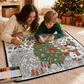 DIY Christmas Drawing Blanket with 24 Colors Markers, Doodle Your Own Xmas Blanket, Customizable Washable Paint Play Blanket for Adults, Kids