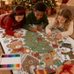 DIY Christmas Drawing Blanket with 24 Colors Markers, Doodle Your Own Xmas Blanket, Customizable Washable Paint Play Blanket for Adults, Kids
