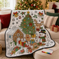DIY Christmas Drawing Blanket with 24 Colors Markers, Doodle Your Own Xmas Blanket, Customizable Washable Paint Play Blanket for Adults, Kids