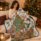 DIY Christmas Drawing Blanket with 24 Colors Markers, Doodle Your Own Xmas Blanket, Customizable Washable Paint Play Blanket for Adults, Kids