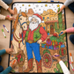 DIY Christmas Drawing Blanket with 24 Colors Markers, Doodle Your Own Xmas Blanket, Customizable Washable Paint Play Blanket for Adults, Kids