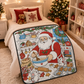 DIY Christmas Drawing Blanket with 24 Colors Markers, Doodle Your Own Xmas Blanket, Customizable Washable Paint Play Blanket for Adults, Kids