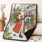 DIY Christmas Drawing Blanket with 24 Colors Markers, Doodle Your Own Xmas Blanket, Customizable Washable Paint Play Blanket for Adults, Kids