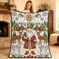 DIY Christmas Drawing Blanket with 24 Colors Markers, Doodle Your Own Xmas Blanket, Customizable Washable Paint Play Blanket for Adults, Kids