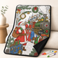 DIY Christmas Drawing Blanket with 24 Colors Markers, Doodle Your Own Xmas Blanket, Customizable Washable Paint Play Blanket for Adults, Kids