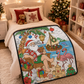 DIY Christmas Drawing Blanket with 24 Colors Markers, Doodle Your Own Xmas Blanket, Customizable Washable Paint Play Blanket for Adults, Kids