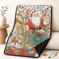 DIY Christmas Drawing Blanket with 24 Colors Markers, Doodle Your Own Xmas Blanket, Customizable Washable Paint Play Blanket for Adults, Kids