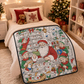 DIY Christmas Drawing Blanket with 24 Colors Markers, Doodle Your Own Xmas Blanket, Customizable Washable Paint Play Blanket for Adults, Kids