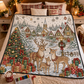 DIY Christmas Drawing Blanket with 24 Colors Markers, Doodle Your Own Xmas Blanket, Customizable Washable Paint Play Blanket for Adults, Kids