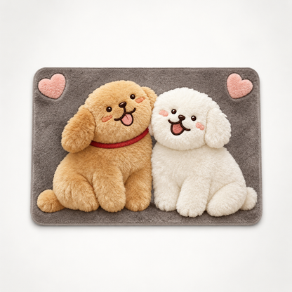 Non-Slip Quick-Dry Faux Plush Floor Mat