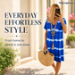 Tie-dye Striped Short-sleeved Loose T-shirt Dress