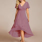 Elegant Pleated Chiffon Midi Dress