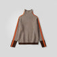 Turtleneck with Contrasting Stripes