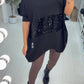 Romina Sequin Panel Detail Loose Fit Sweatshirt Set