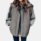 Women's Puffer Vest Quilted Zip Up Snap Button Sleeveless Coat