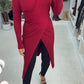 Dayanna Plain Wrap Front Longline Jumper