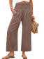 Women's Casual High-Waisted Straight-Leg Cropped Pants