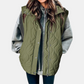 Women's Puffer Vest Quilted Zip Up Snap Button Sleeveless Coat