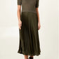 Women's solid color Jumper & Pleated Bottom Dress