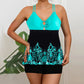2PCS Ladies Tankini Swimsuit Set Swim Dress Boyshorts