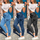 Flap pocket with zipper Skinny Jeans