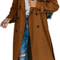 🌂🔥 Women's Double Breasted Long Trench Coat with Belt