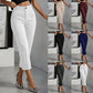 Women's High Waisted Cropped Suit Pants