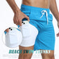 Men's Swim Shorts with Compression Liner ＆ Pockets