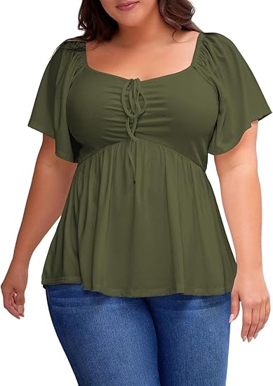 Women's Plus Sweetheart Neck Top
