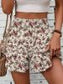 Solid Color Stretch Waist Layered Short Skirt
