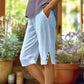 📢Limited-time 50% discount!👖Women's Casual Solid Color Pocket Capri Pants