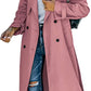 🌂🔥 Women's Double Breasted Long Trench Coat with Belt