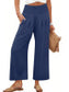 Women's Casual High-Waisted Straight-Leg Cropped Pants