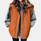Women's Puffer Vest Quilted Zip Up Snap Button Sleeveless Coat