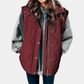Women's Puffer Vest Quilted Zip Up Snap Button Sleeveless Coat