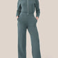 Women Wide Leg Technical Fleece Jumpsuit
