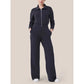 Women Wide Leg Technical Fleece Jumpsuit