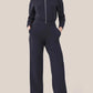 Women Wide Leg Technical Fleece Jumpsuit