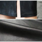 Sleek Black Leather Pencil Skirt