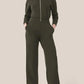 Women Wide Leg Technical Fleece Jumpsuit