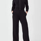 Women Wide Leg Technical Fleece Jumpsuit