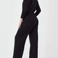 Women Wide Leg Technical Fleece Jumpsuit