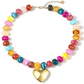 Chunky Heart Necklaces for Women Colorful Resin Beaded Choker