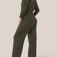 Women Wide Leg Technical Fleece Jumpsuit
